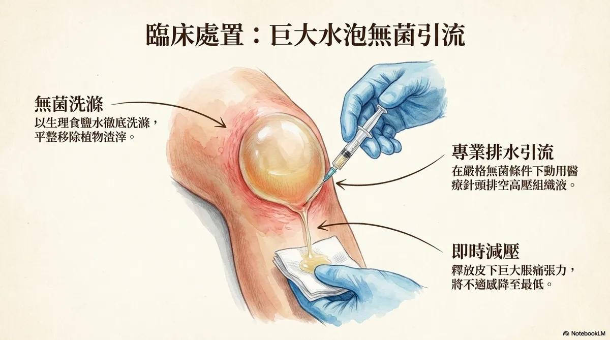 刺激性與過敏性接觸性皮膚炎微觀病理機制對比。左側展示化學毒性直接撕裂表皮與真皮；右側展示第四型遲發型過敏反應中T細胞致敏圍剿引發密集水泡的微觀進程。