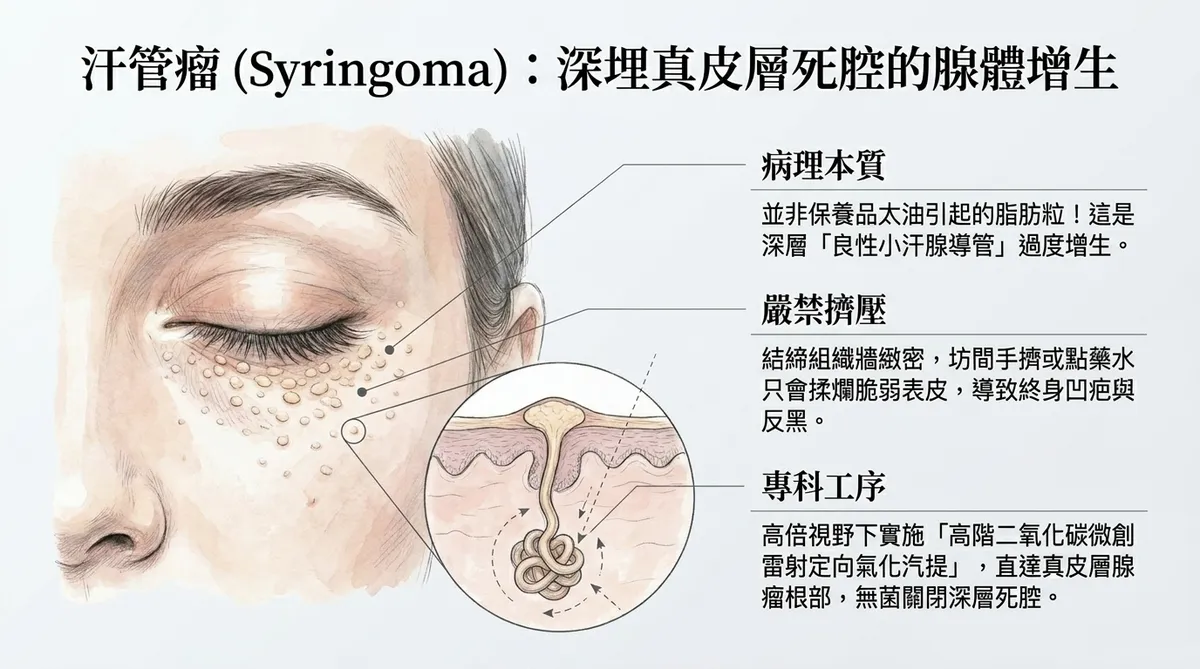 汗管瘤示意圖