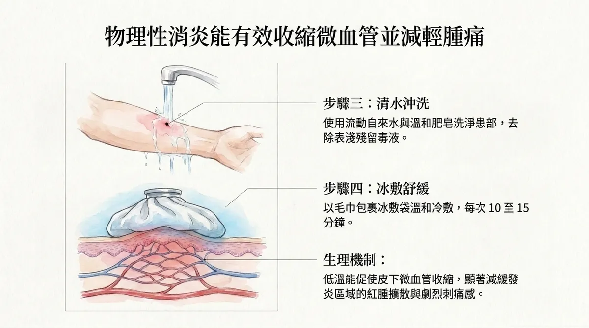 物理性消炎能有效收縮微血管並減輕腫痛
