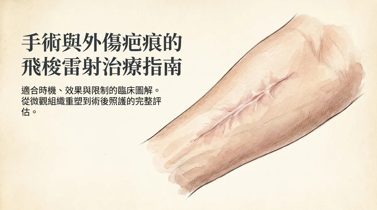 手術與外傷疤痕的飛梭雷射治療指南:適合時機、效果與限制的臨床圖解主圖